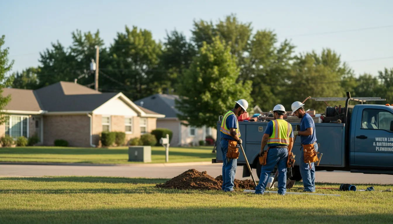 Residential water line and bathroom plumbing service in Midvale, UT